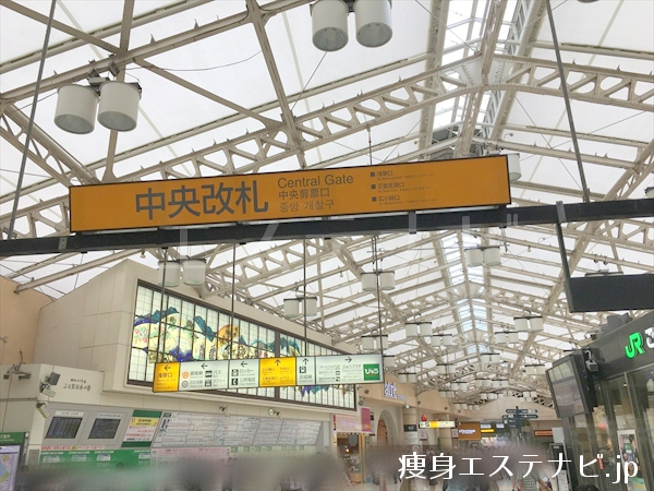 上野駅中央改札から広小路口へ進みます